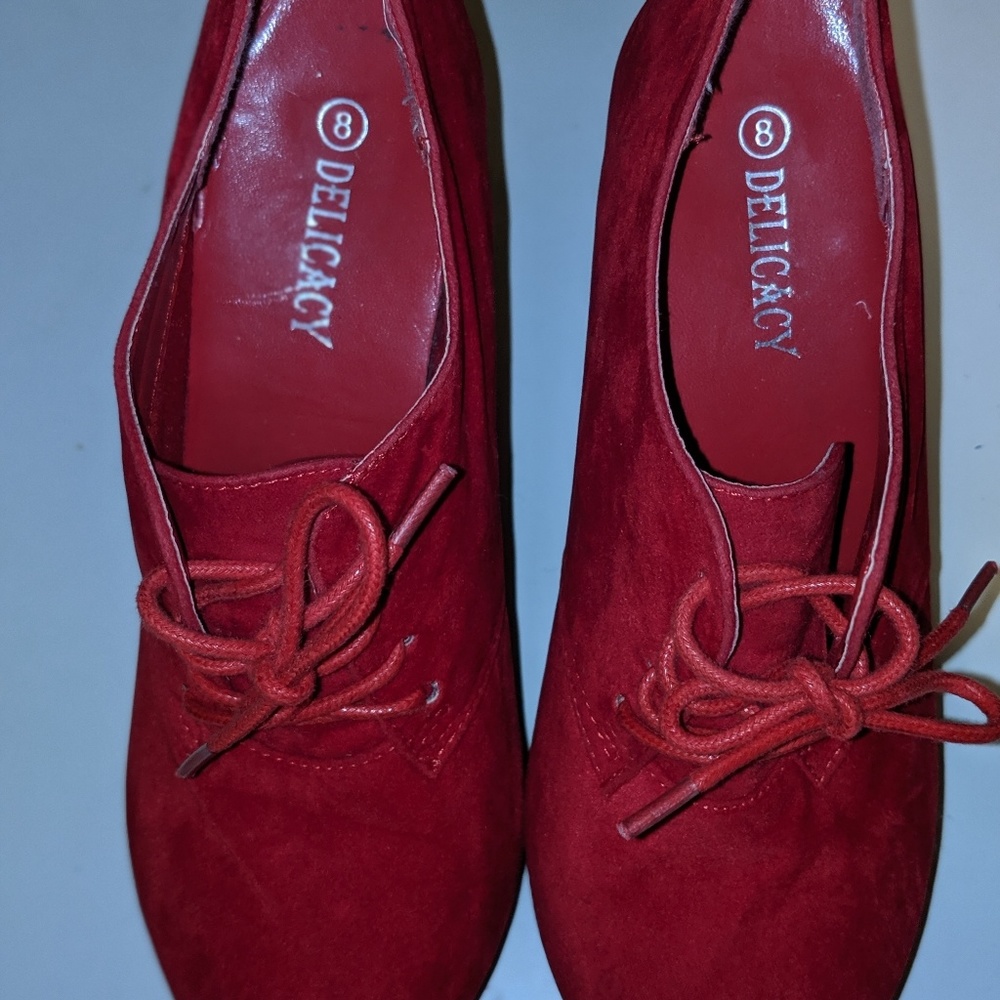 Delicacy Red wedged heels - Picture 5 of 6
